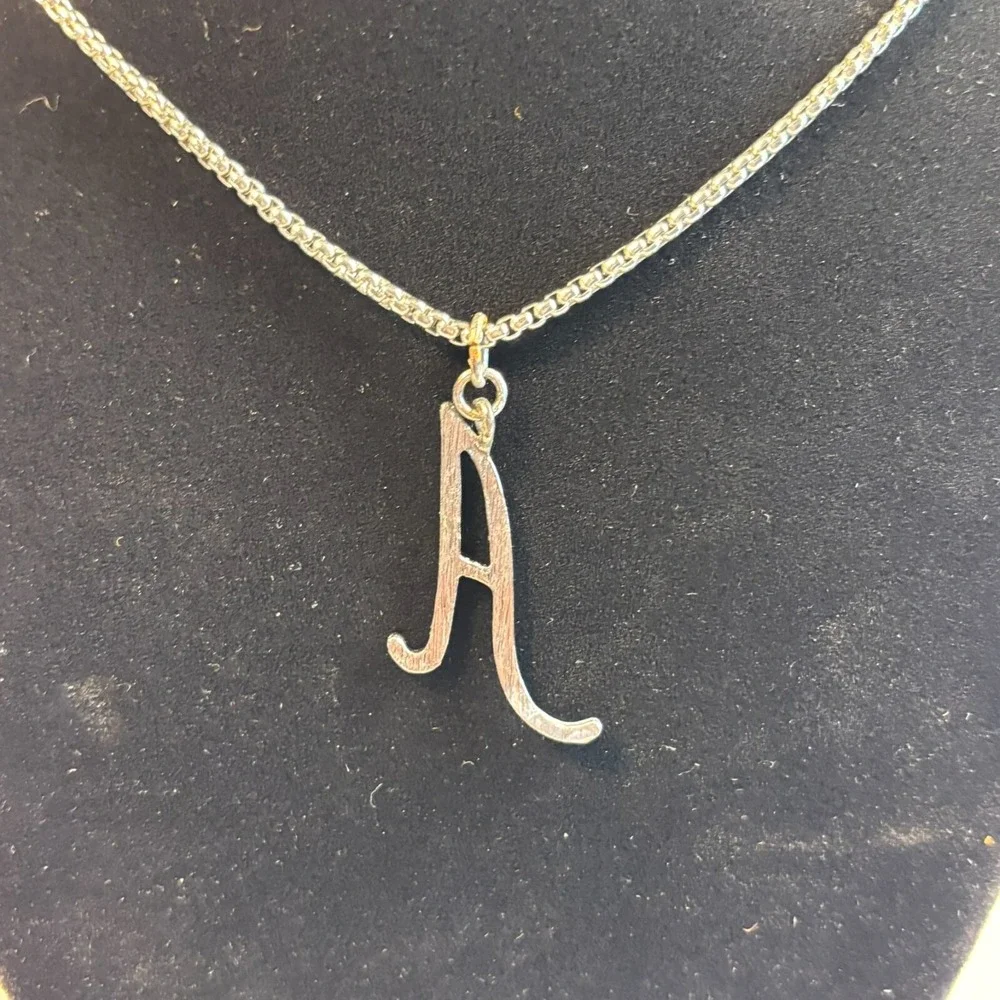 Necklace Alphabet‎ Initial A Personalized 2000s Retro 18 inch
